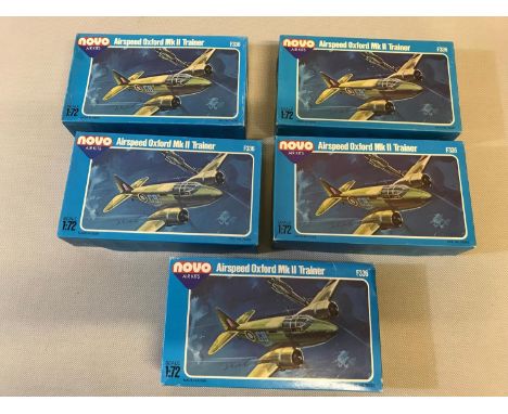 5 Frog 1:72 scale 1960's military aircraft models. complete and with boxes 