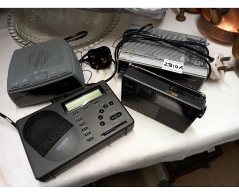 2 electrical radio alarm clocks &amp; 2 radios Collect only