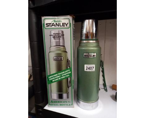 A boxed Stanley Aladdin vacuum flask, America's No. 1 steel bottle