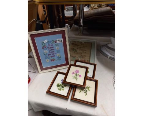 A Vintage tapestry sampler and others Collect Only 