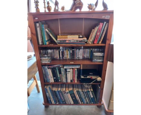 A 5 shelf pine bookcase (89cm Wide x 31cm depth x 127cm high) collect only