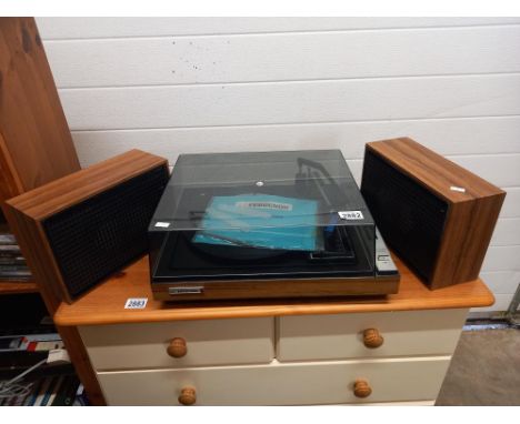 A vintage Ferguson record players with speakers (model 3047E) collect only