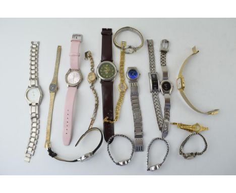 A collection of lady's fashion wristwatches to include makes such as Seconda, Timex and Oasis etc.  All untested.