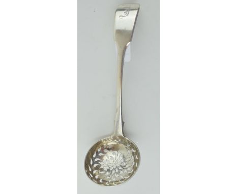 Georgian silver sugar sifter ladle, London 1830, William Eaton, 34.9g.  