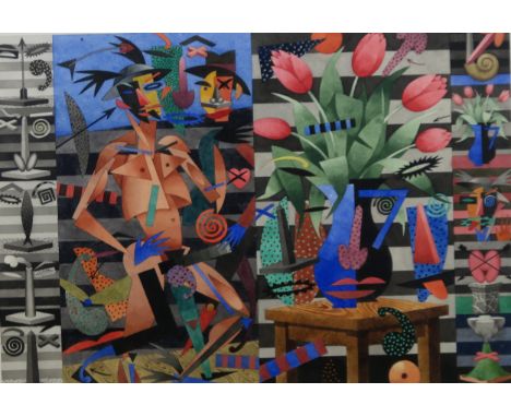 † JOHN MOONEY RSA RSW (SCOTTISH B.1948) PORTRAIT OF MERCURY III (1985) Watercolour, signed and inscribed on label verso, 41.5