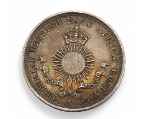 IMPERIAL BRITISH EAST AFRICA COMPANY&nbsp;&nbsp;(1887-1895) 1/4 RUPEE 1890 Obverse Crowned sun above ribbon legend around min