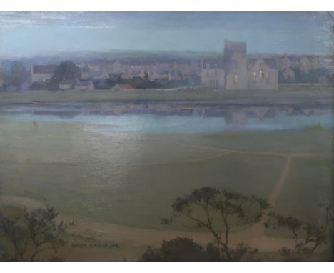 WALTER BALMER HISLOP (SCOTTISH 1886-1915) THE GLOAMING, PROBABLY MORAYSHIRE Oil on canvas, signed lower left, dated 1912, 86 