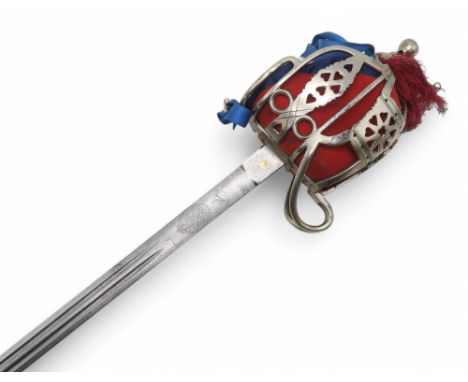 A GEORGE VI ARGYLL AND SUTHERLAND HIGHLANDERS OFFICER'S 1828 PATTERN BASKET-HILT BROADSWORD By C. Dyke, Princes Street, the d