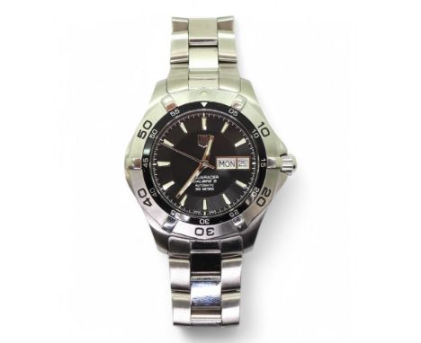 A TAG HEUER AQUARACER calibre 5, automatic, model number WAF2010, reference number UFS-21--17215, serial number NT9583. In br