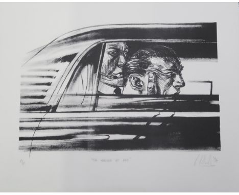 † RAY RICHARDSON (BRITISH b.1964) THE WASHED UP DUO Lithograph, signed in pencil, inscribed and dated (19)94, 50 x 62.5cm (19