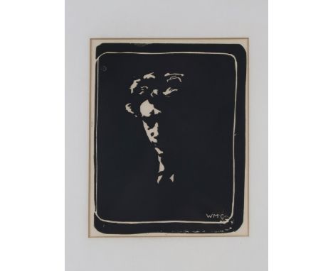 † WILLIAM MCCANCE (SCOTTISH 1894-1970) (SELF) PORTRAIT Linocut, signed with initials, 15 x 12cm (6 x 4.75") Condition Report: