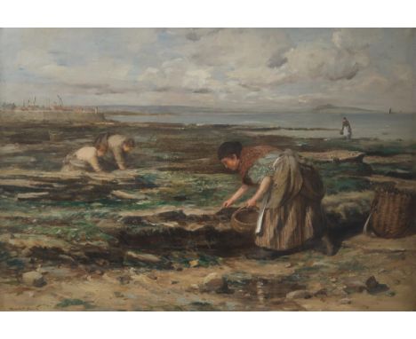 WILLIAM MARSHALL BROWN RSA RSW (SCOTTISH 1863-1936) FISHER WOMEN, FIFE Oil on canvas laid on board, signed lower left, dated 