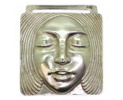ETIENNE DAVID - GIRL'S FACE PENDANT the craftsman also known as Emile David had a shop on the Rue De La Paix in Paris in the 