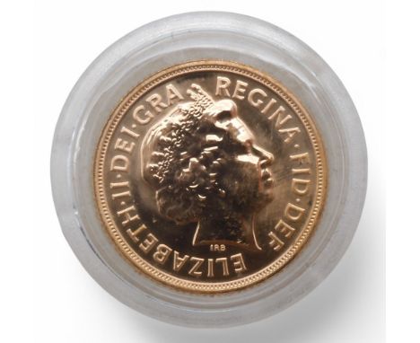ELIZABETH II&nbsp;(1952-2022)&nbsp;1 SOVEREIGN 2013 Obverse fourth crowned portrait of HM Queen Elizabeth II right, wearing t
