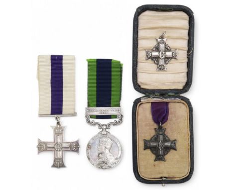 A WW1-PERIOD MILITARY CROSS Unnamed, as issued; an India General Service Medal (IGSM 1919) with Afghanistan North West Fronti