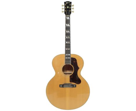GIBSON J-185 ELITE 2003 Custom Built with maple back and sides, spruce top, ebony fretboard with abalone inlay. Made in Bosem