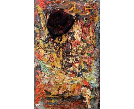 † ARCHIE WEBB (SCOTTISH 1963-2005) UNTITLED Mixed media/collage, 86 x 51cm (34 x 20") Provenance: Purchased directly from the