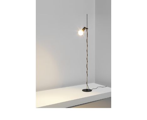 Gino SarfattiAdjustable standard lamp, model no. 1055/SP, 1955Painted steel, chromium-plated steel, painted iron.187.5 cm hig