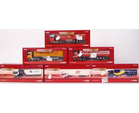 A collection of 6x Corgi diecast model Roadscene hauliers / trucks. All 1:76 scale. Comprising of; CC18204, CC18205, CC18005,