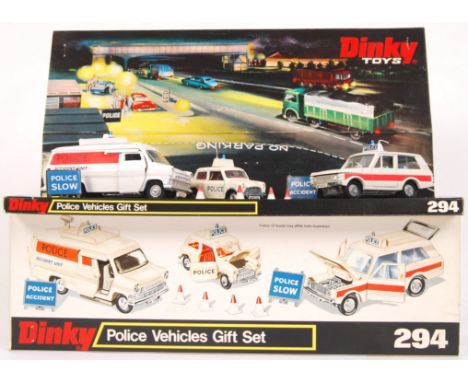 A fantastic rare vintage Dinky 294 Police Vehicles Gift Set. Superb condition, with a near mint original outer box, and good 