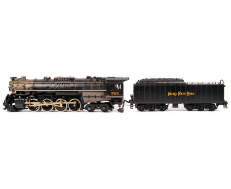 A beautiful rare MTH Martin's Train House made 0 gauge railway trainset locomotive ' 20-3032-2 ' Nickel Plate Road 2-8-4 Berk