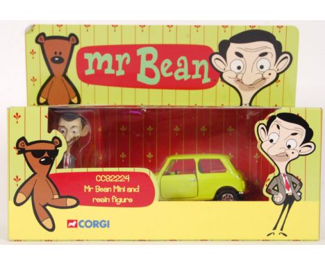 An original Corgi 1:36 scale Mr Bean 'Mini' ' with hand painted figure ' diecast model set. No: CC82224. Within the original 