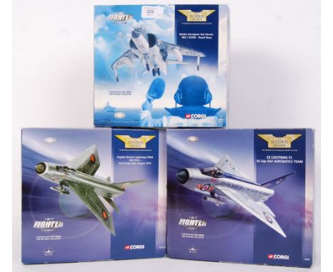 A collection of 3x original contemporary 1:72 scale Corgi &nbsp;'The Aviation Archive' 'Jet Fighter Power' diecast model sets