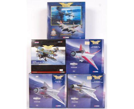 A collection of 5x orginal 1:72 & 1:144 scale Corgi 'The Aviation Archive' diecast model plane sets to include; 47304 Avro La