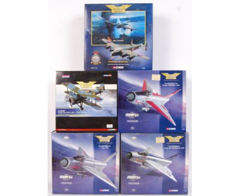 A collection of 5x orginal 1:72 & 1:144 scale Corgi 'The Aviation Archive' diecast model plane sets to include; 47304 Avro La