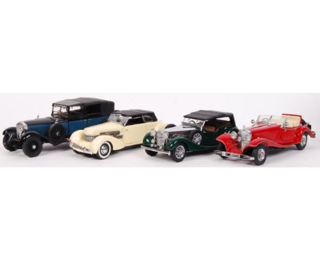 A good collection of 4x Franklin Mint precision detail diecast model cars. All 1:24 scale. Comprising of; 1938 Alvis, 1935 Me