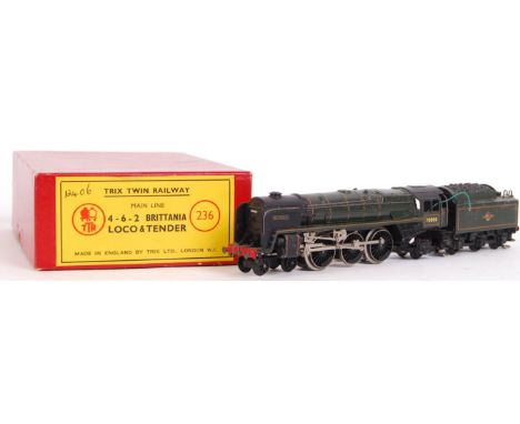 A scarce vintage Trix Twin Railway TTR 00 / H0 gauge locomotive and tender No. 236 4-6-2 Brittania Locomotive &amp; Tender. W