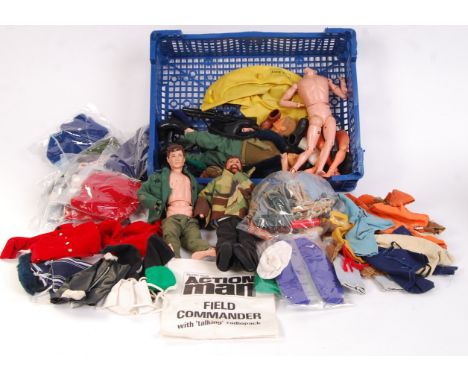 A collection of assorted vintage Palitoy Action Man items, to include various Action Men (some parts), original clothing, ins