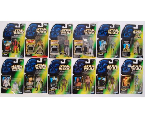 A collection of 12x Star Wars Kenner made Power Of The Force series carded action figures. Comprising of; 2-1B Medic Droid, W