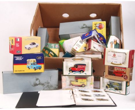 A collection of assorted boxed diecast models to include; Lledo Days Gone, Corgi, Atlas Editions, Classic Sports Cars and an 