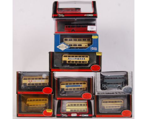 A collection of 10x assorted diecast model boxes. Mostly EFE, with some Corgi. All boxed. Most contents appearing mint.&nbsp;