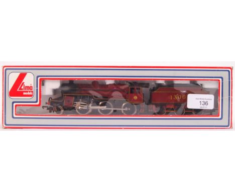 A Lima Models 00 gauge railway trainset locomotive 205119 Mogul Crab, in red livery. Appears within the original box.