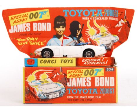 A rare original vintage Corgi Toys No. 336 James Bond 007 ' Toyota 2000GT ' from ' You Only Live Twice .' In remarkable ex-sh