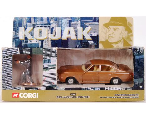 An original 1:36 scale Corgi Kojak ' Buick ' with hand painted figure of Kojak diecast model set. No: 57403. Within its origi