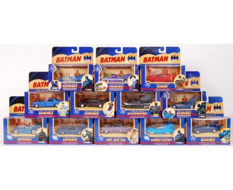 A collection of 12x original contemporary 1;43 scale Corgi Batman 'Batmobile' series diecast model cars to include; 1950's Tw