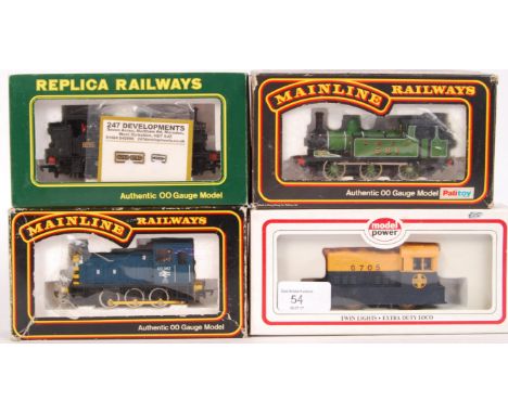 A collection of 4x vintage 00 gauge railway trainset locomotives - comprising of Model Power 6705, Replica Railways 11002, Ma