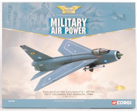 A Corgi Aviation Archive ' Military Air Power ' 1:72 scale diecast model English Electric Lightning F3. AA32304. Appears mint