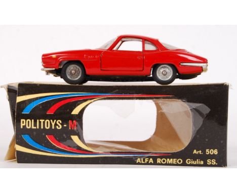 A vintage 1960's Politoys made 1:43 scale diecast model No. 506 Alfa Romeo Giulia SS. Model appears very near mint, within th