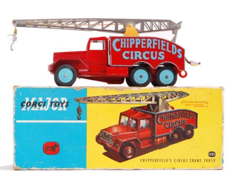 An original vintage Corgi Major Toys diecast model 1121 Chipperfields Circus Crance Truck. Within the original box. Condition