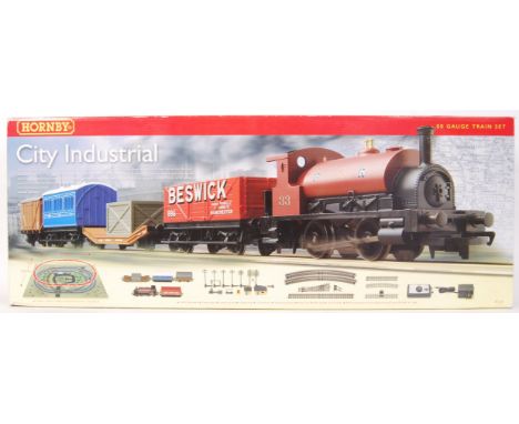 An original contemporary 00 gauge Hornby City Industrial locomotive train set. No: R1127. Mint contents with sealed Trakmat &