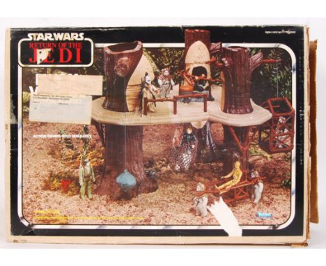 An original vintage Kenner made Star Wars ' Ewok Village Action Playset '. Appears complete, with all small accessories. With