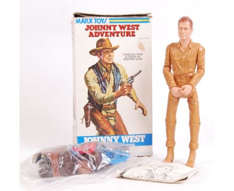 A rare original vintage Marx Toys Johnny West Adventure action figure of ' Johnny West .' Appears complete, within the origin