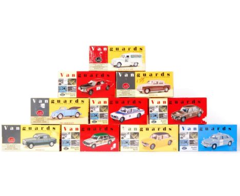 A collection of 10x Vanguards diecast model 1:43 scale vehicles, all mint and boxed, to include; Austin Allegro Police Car, T