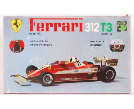 A Protar Provini plastic model kit Model 160 (1:12 scale) Ferrari 312 T3. Complete, never used. All contents still sealed. Wi