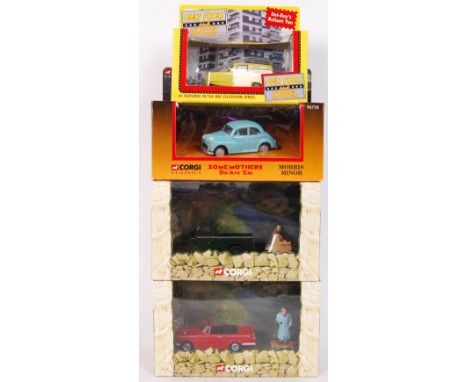 A collection of original Corgi &amp; Lledo TV related diecast model cars to include; Only Fools &amp; Horses Reliant Regal Su