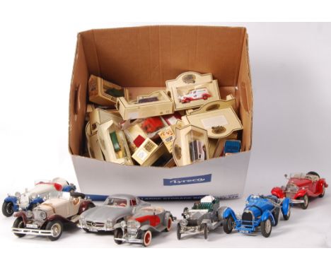 A collection of loose and boxed diecast - primarily Lledo Days Gone (x25+) 5x Burago 1:18 scale diecast cars (loose), a Frank